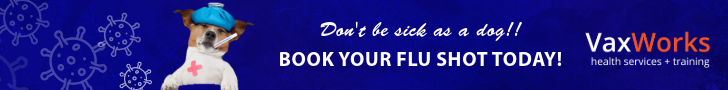 Don't be sick as a dog! Book your flu shot today!
